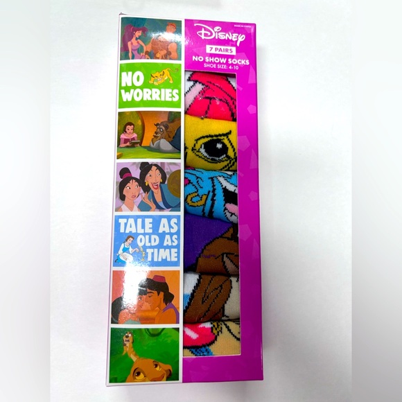 Disney - Made in the 90s - 7 Pairs of no show socks - BNIB 🧦🏰 - Picture 1 of 6